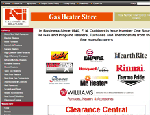 Tablet Screenshot of gasheaterstore.com